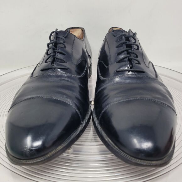 Salvatore FERRAGAMO "TRAMEZZA" Cap Toe Derby Oxfords Mens 12 D Made ITALY $1,490 - Picture 2 of 9